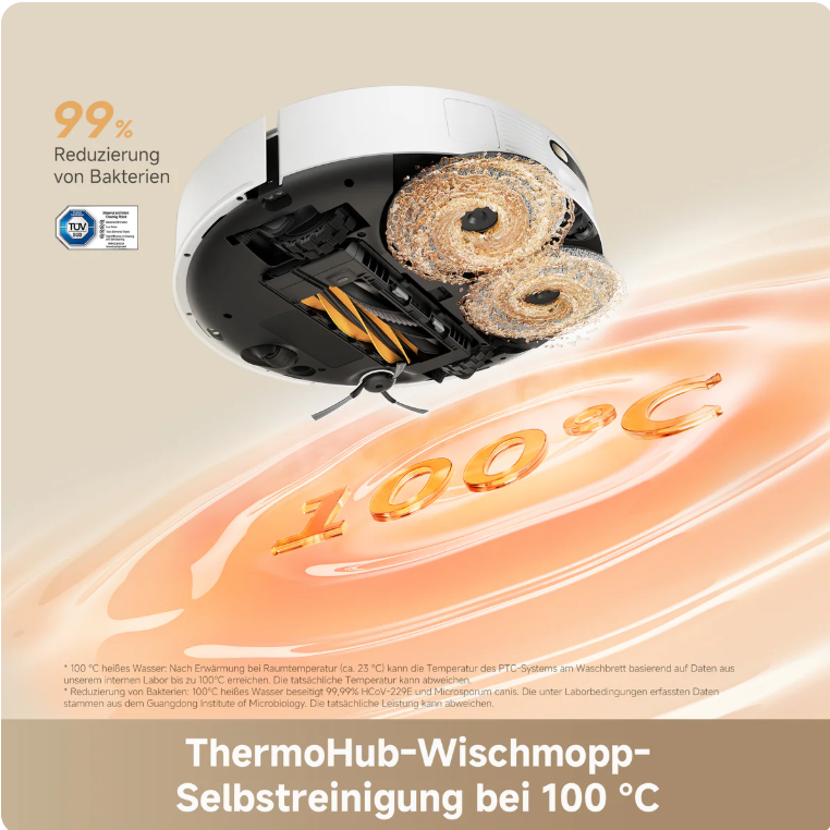 Stets frische Wischmopps dank ThermoHub-Selbstreinigung bei 100 °C