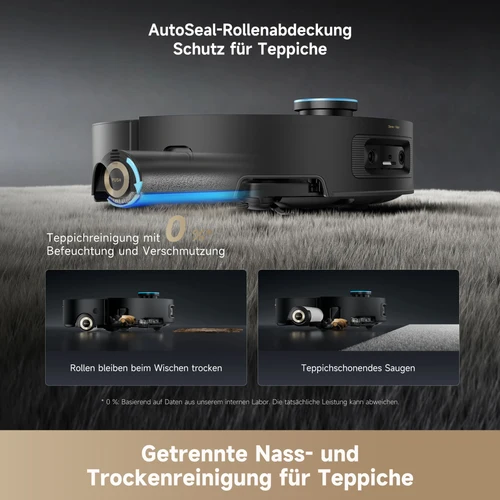 Getrennte Nass- und Trockenreinigung für Teppiche