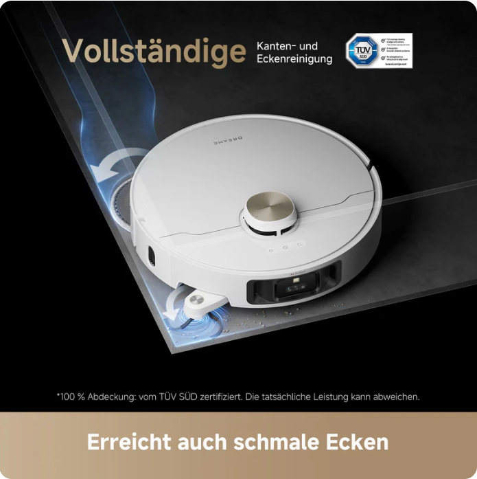Ecken besser erreichen und Schwellen überwinden